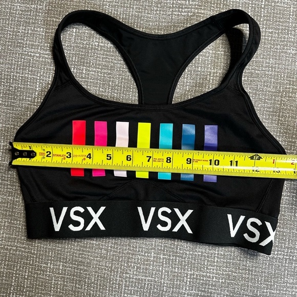 Victoria’s Secret sports bra, size medium. Black and multicolored. - Picture 6 of 9